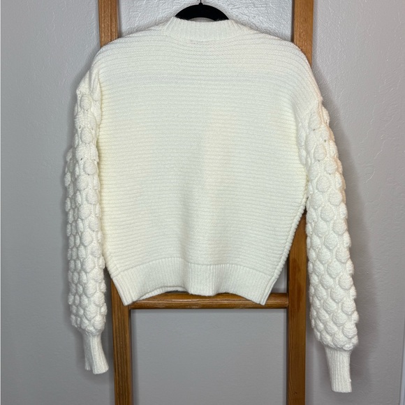 Vici Cream Sweater with Bubble Sleeves - Picture 3 of 6